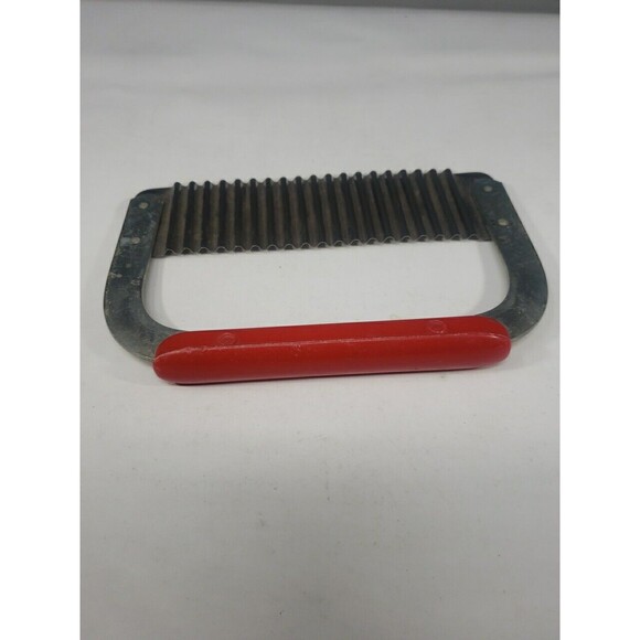 Vintage Huot Serrater Meat Tenderizer Red Plastic Handle Stainless Steel USA MCM - Picture 8 of 11